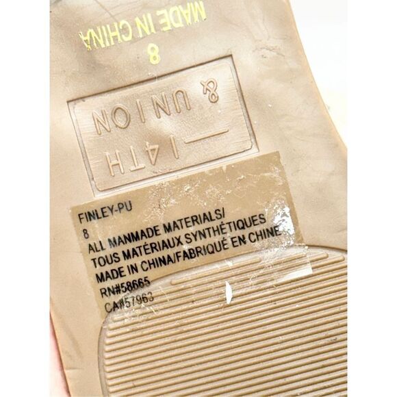 14th & Union Sandals Womens Size 8 Clear Finley Studded Open Toe Ankle Strap - Picture 8 of 9